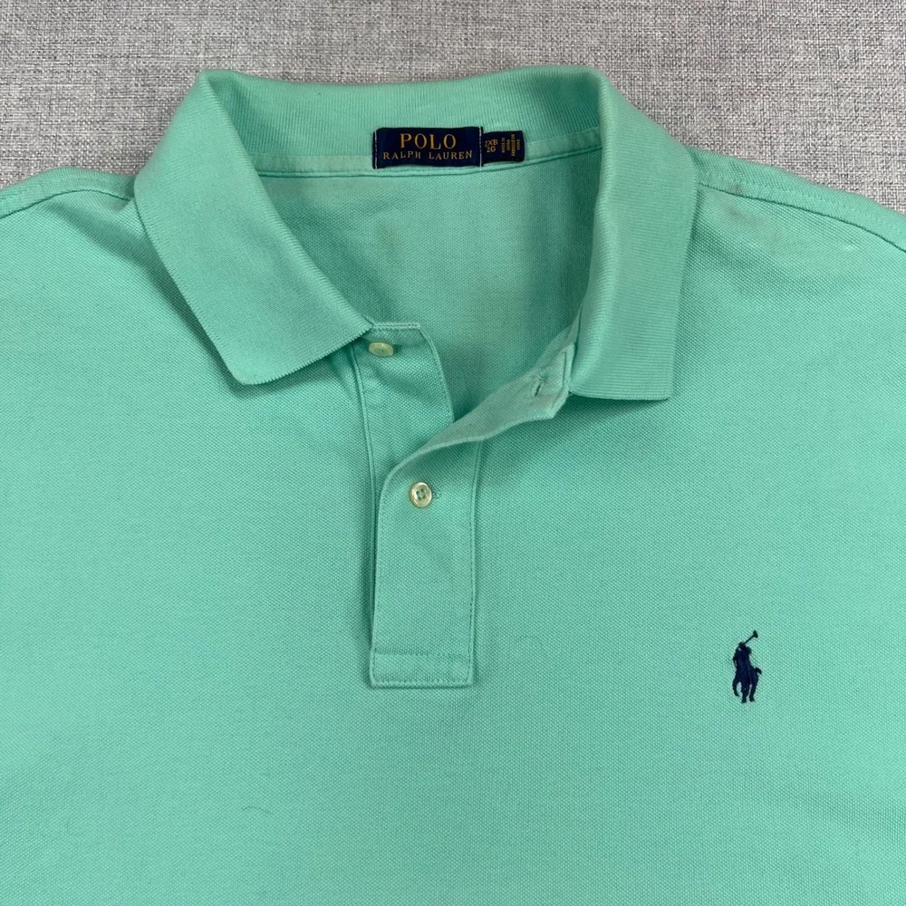 Polo Ralph Lauren Polo Shirt Short Sleeve Men 2XB Mint Green Classic Preppy Pony